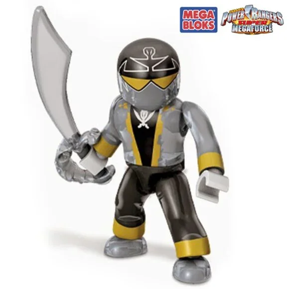 Silver Power Ranger Minifigure Mega Bloks Power Rangers Super Megaforce